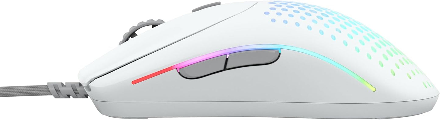Gaming Model O 2 Wired Gaming Mouse - 59G Ultralight, FPS, 26,000 DPI, Motion Sync, 80M Click Rated Switches, 6 Programmable Buttons, Ambidextrous, RGB, PTFE Feet - White