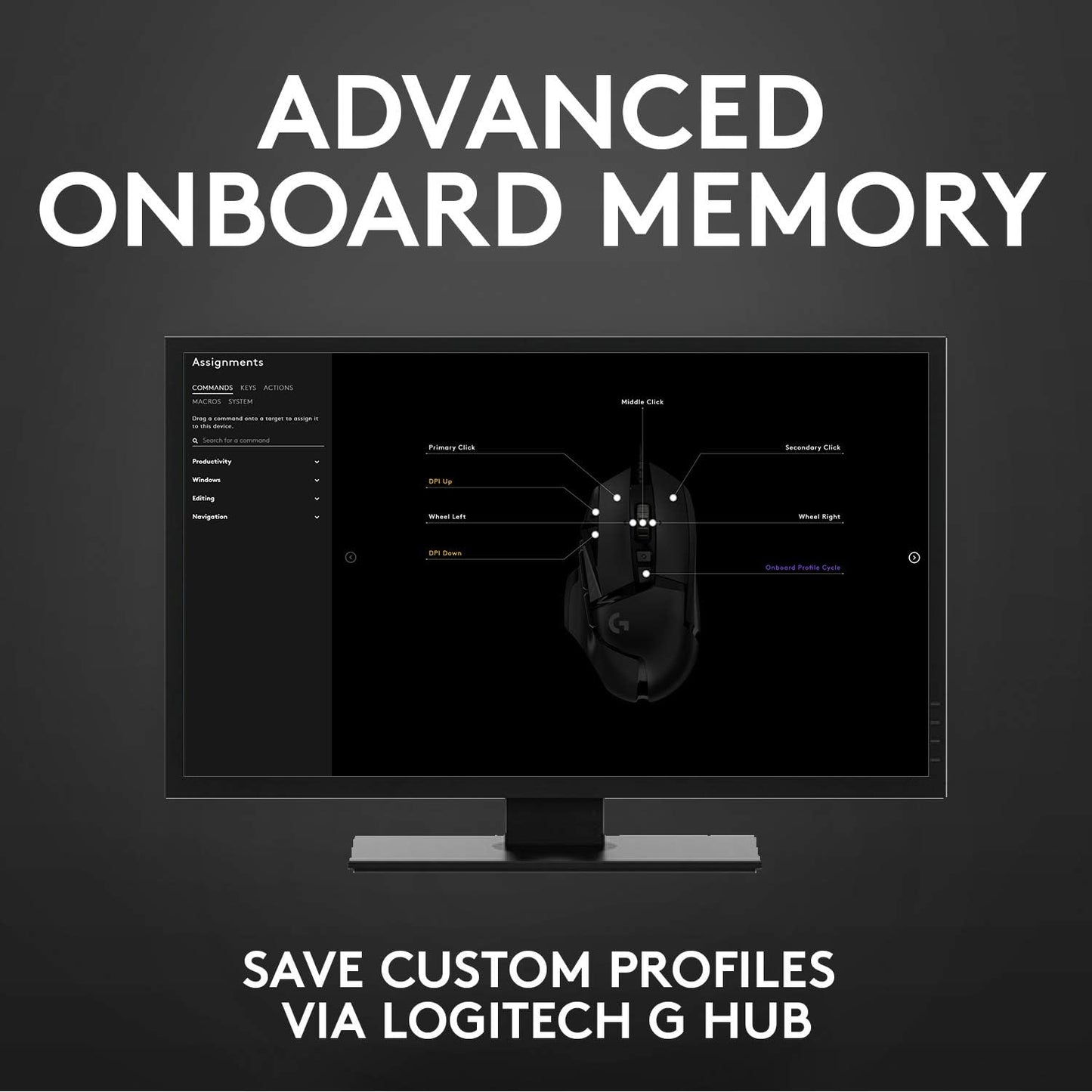 502 HERO High Performance Wired Gaming Mouse, HERO 25K Sensor, 25,600 DPI, RGB, Adjustable Weights, 11 Buttons, On-Board Memory, Pc/Mac