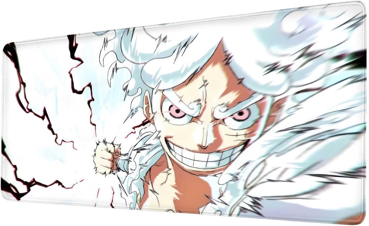 Anime Mouse Pad Luffygear 5,Extended Gaming Desk Pad with Stitched Edges, Large Mouse Mat with Non-Slip Rubber Base for Work & Gaming, Office & Home, 31.5X15.7 Inch