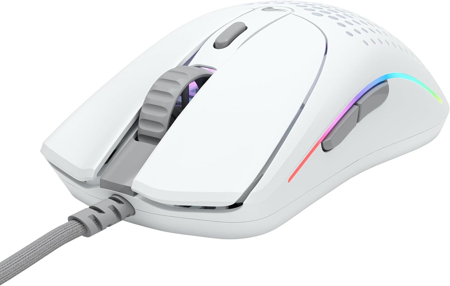 Gaming Model O 2 Wired Gaming Mouse - 59G Ultralight, FPS, 26,000 DPI, Motion Sync, 80M Click Rated Switches, 6 Programmable Buttons, Ambidextrous, RGB, PTFE Feet - White