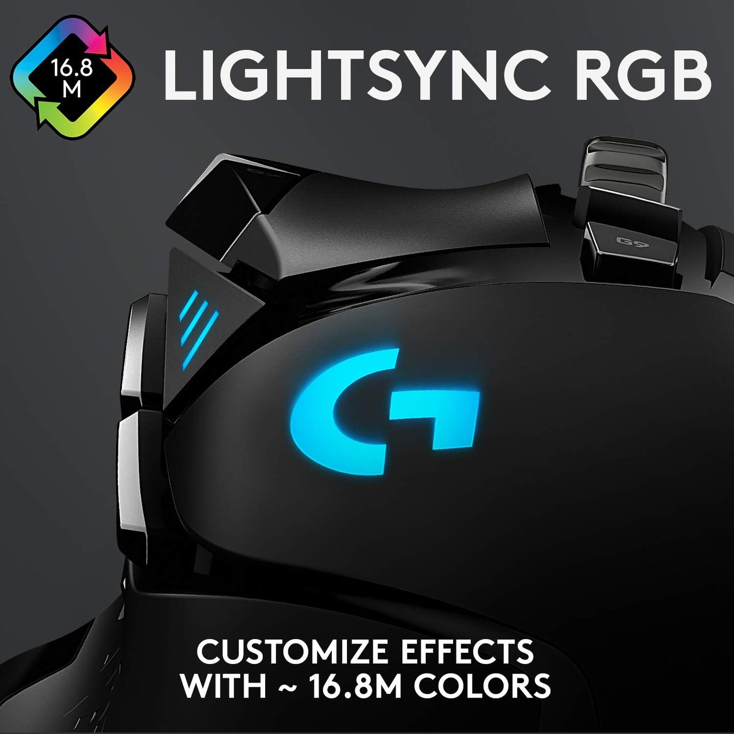 502 HERO High Performance Wired Gaming Mouse, HERO 25K Sensor, 25,600 DPI, RGB, Adjustable Weights, 11 Buttons, On-Board Memory, Pc/Mac