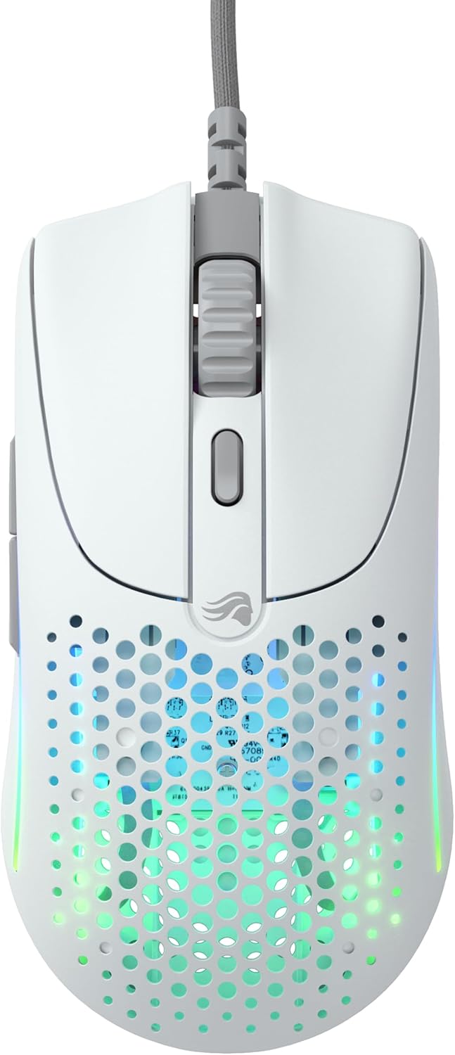 Gaming Model O 2 Wired Gaming Mouse - 59G Ultralight, FPS, 26,000 DPI, Motion Sync, 80M Click Rated Switches, 6 Programmable Buttons, Ambidextrous, RGB, PTFE Feet - White
