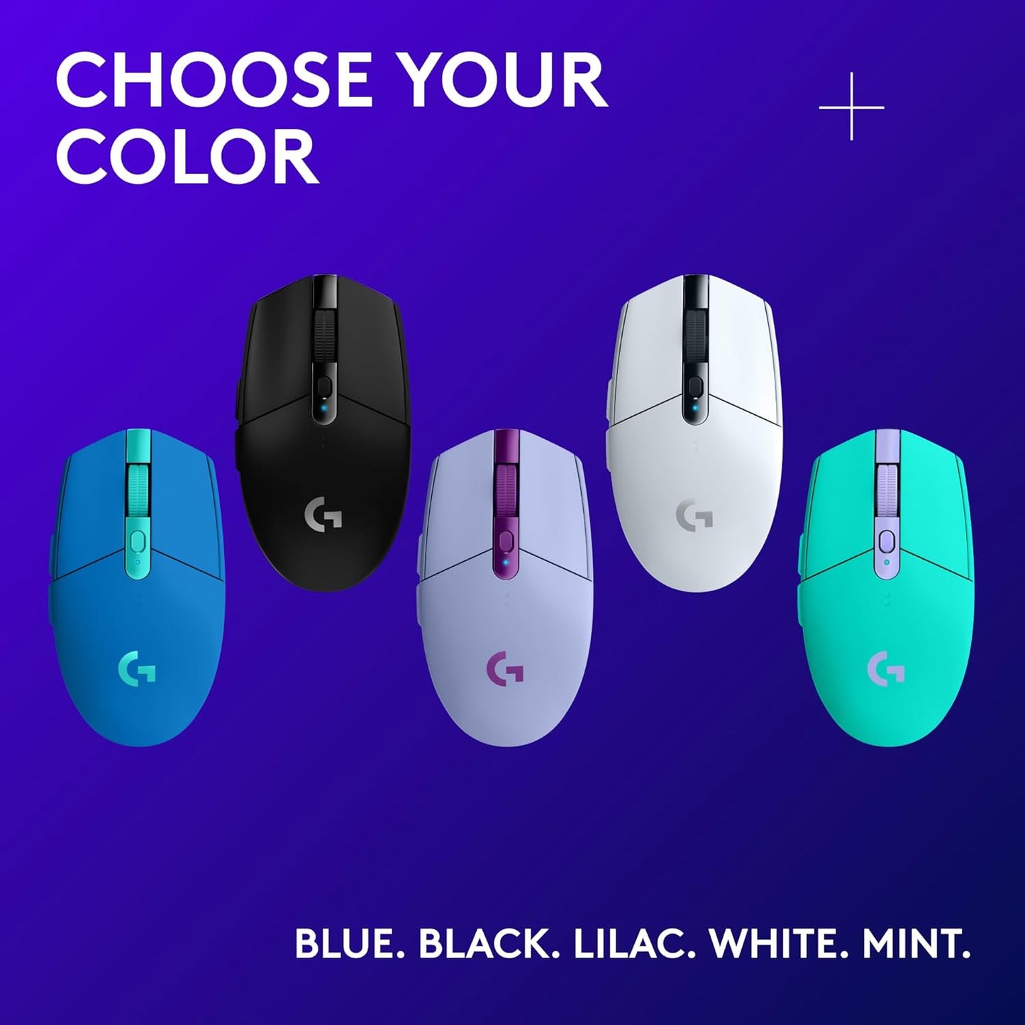 305 LIGHTSPEED Wireless Gaming Mouse, Hero 12K Sensor, 12,000 DPI, Lightweight, 6 Programmable Buttons, 250H Battery Life, On-Board Memory, Pc/Mac - White