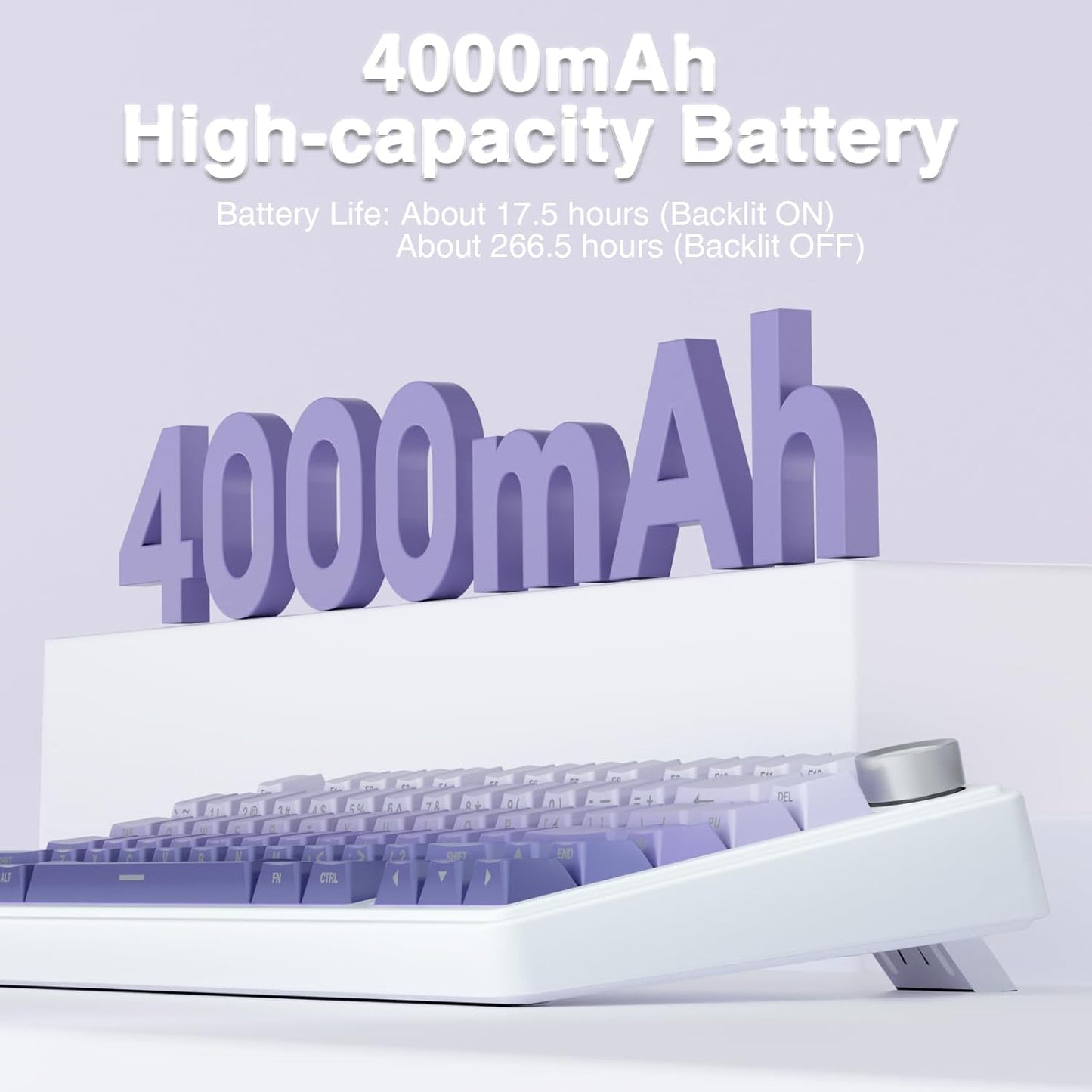 F75 Pro Wireless Mechanical Keyboard,75% Hot Swappable Custom Keyboard,Rgb Backlit,Pre-Lubed Linear Switches,Side Printed PBT Keycaps Mechanical Gaming Keyboards,Gradient Purple