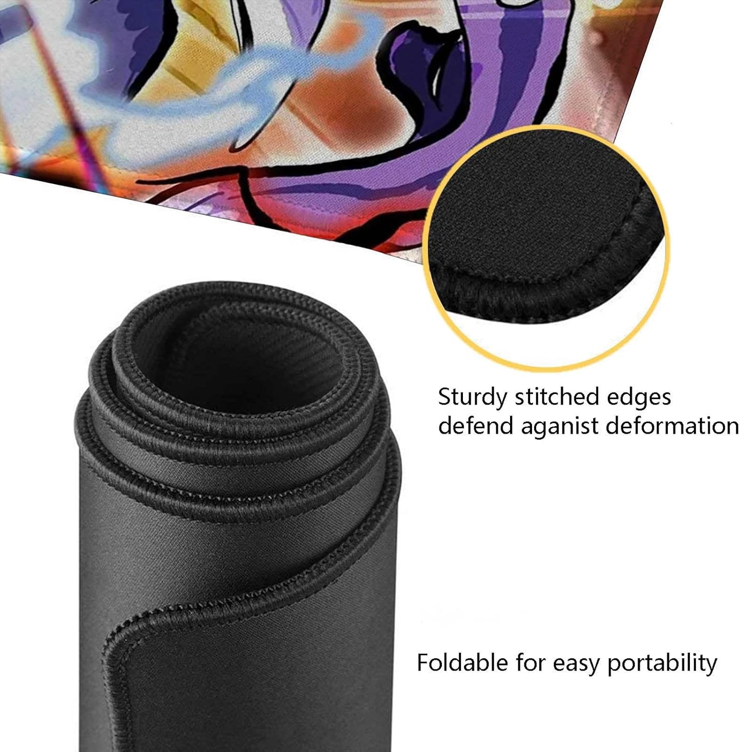 Extra Large Anime Mouse Pad Luffygear 5,Extended Large Gaming Mousepad,Non-Slip Rubber Base and Stitched Edges Desk Pad for Computer Home Office Work and Study,31.5"X15.7"