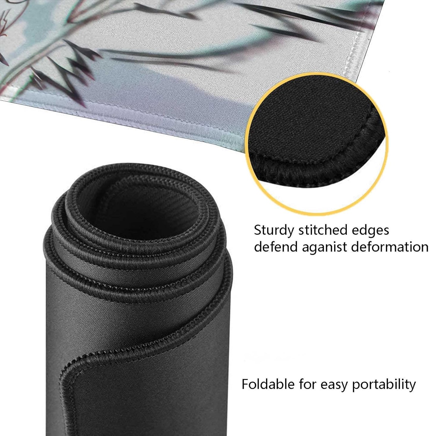 Anime Mouse Pad Luffygear 5,Extended Gaming Desk Pad with Stitched Edges, Large Mouse Mat with Non-Slip Rubber Base for Work & Gaming, Office & Home, 31.5X15.7 Inch