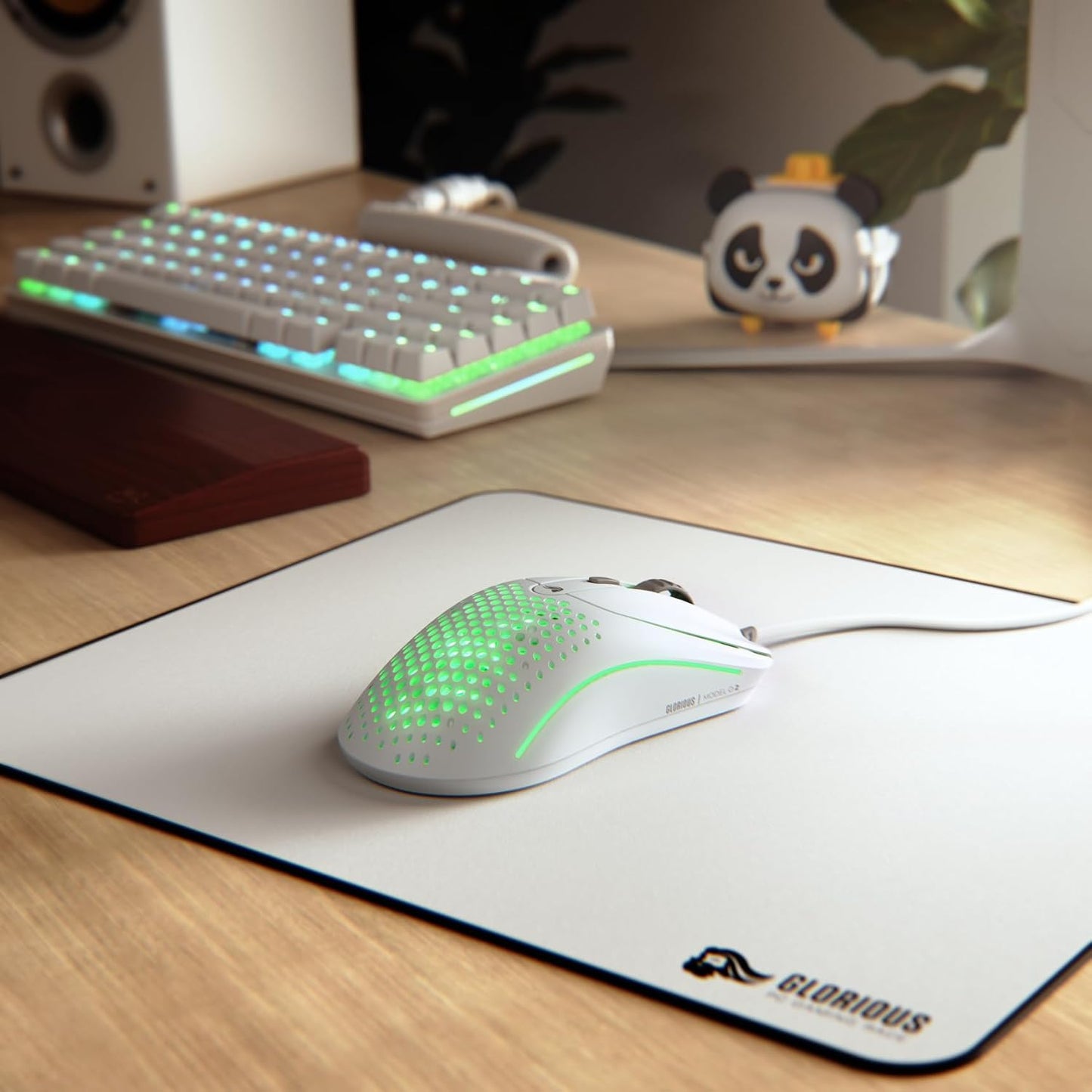 Gaming Model O 2 Wired Gaming Mouse - 59G Ultralight, FPS, 26,000 DPI, Motion Sync, 80M Click Rated Switches, 6 Programmable Buttons, Ambidextrous, RGB, PTFE Feet - White