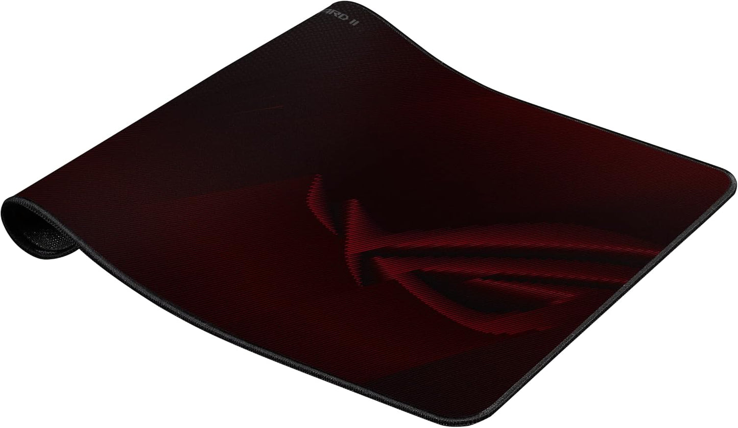 ROG Scabbard II Gaming Mouse Pad – 14.2” X 10.2” (Medium Size), Smooth Glide Surface, Water/Oil/Dust-Resistant, Anti-Fray Edges, Non-Slip Base - Black