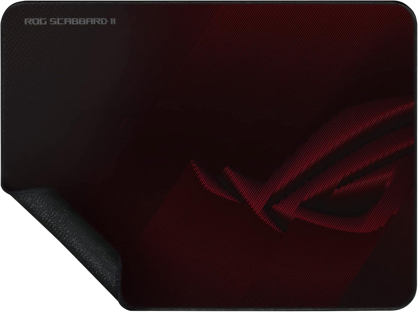 ROG Scabbard II Gaming Mouse Pad – 14.2” X 10.2” (Medium Size), Smooth Glide Surface, Water/Oil/Dust-Resistant, Anti-Fray Edges, Non-Slip Base - Black