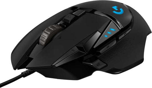 502 HERO High Performance Wired Gaming Mouse, HERO 25K Sensor, 25,600 DPI, RGB, Adjustable Weights, 11 Buttons, On-Board Memory, Pc/Mac