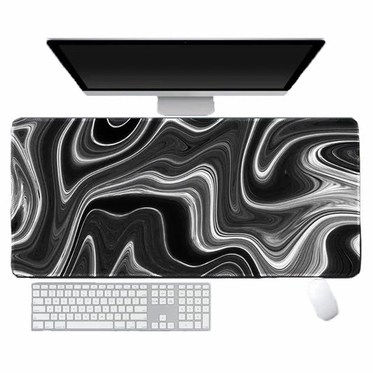 Mouse Pad with Stitched Edge, Premium Textured Mouse Mat, Non-Slip Rubber Base Mousepad for Laptop, Computer & Pc,Desk Mat for Gamer, Office & Home,Black
